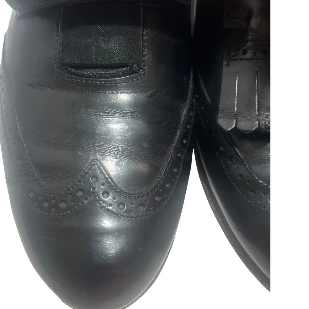 Johnston & Murphy Daniel Forbes Black Tassel Kiltie Leather Loafers 8 USA Read